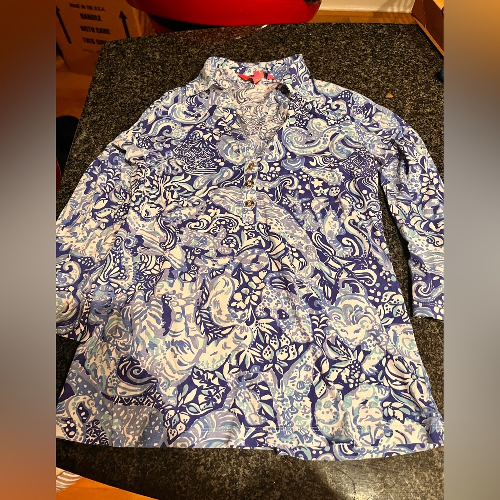 Lilly Pulitzer 3/4 length Top Sz XS